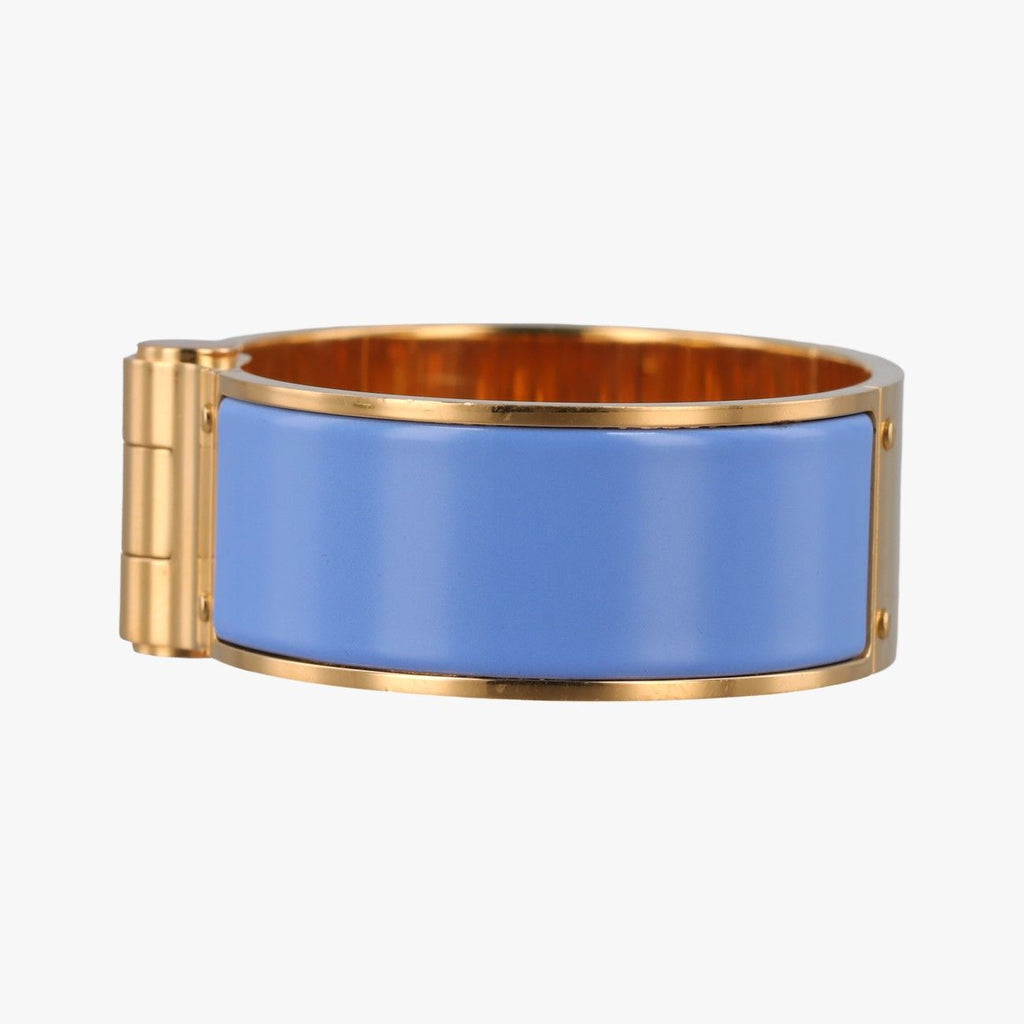 Hermes Clic Clac Blue Gold Bracelet — view 3