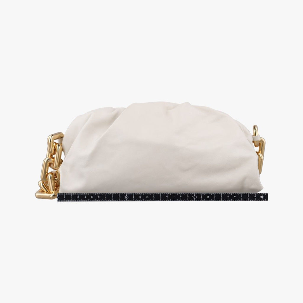 Bottega Veneta the Chain Pouch White Lambskin — view 2