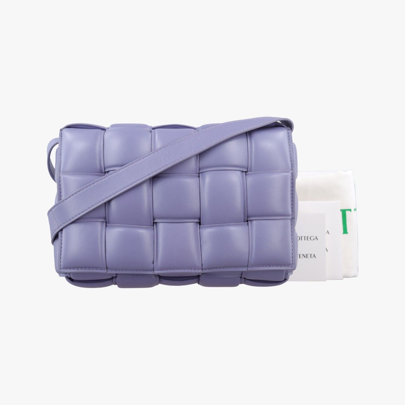 Bottega Veneta Padded Cassette Purple Lambskin Shoulder