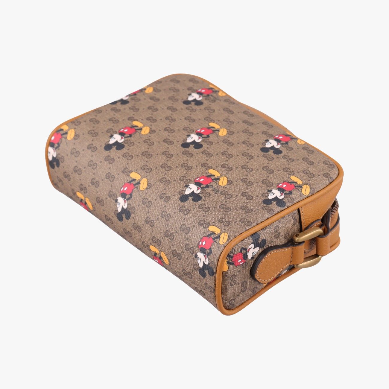 Gucci Mickey Mouse Disney Collaboration Brown Canvas Leather Shoulder — view 6