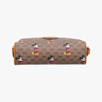 Gucci Mickey Mouse Disney Collaboration Brown Canvas Leather Shoulder — view 3