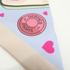 Hermes Heaven Tsuiri Scarf Story Blue Pale Rose — view 7