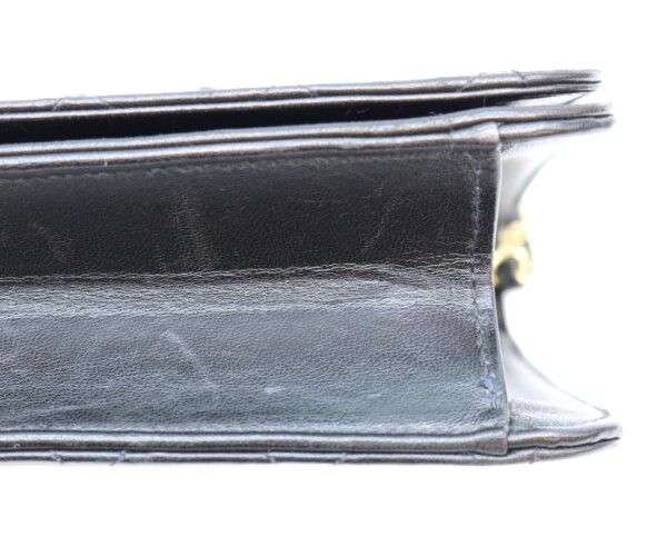 Chanel Black Lamb Full Flap Push Lock Quilted 23 — view 6