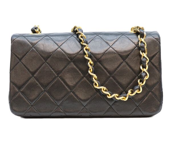 Chanel Black Gold Turnlock Full Flap Mini Quilted 19 — view 3