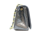 Chanel Black Gold Turnlock Full Flap Mini Quilted 19 — view 4