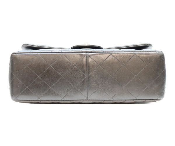 Chanel Black Lamb Silver Double Flap Maxi Quilted 30 — view 5