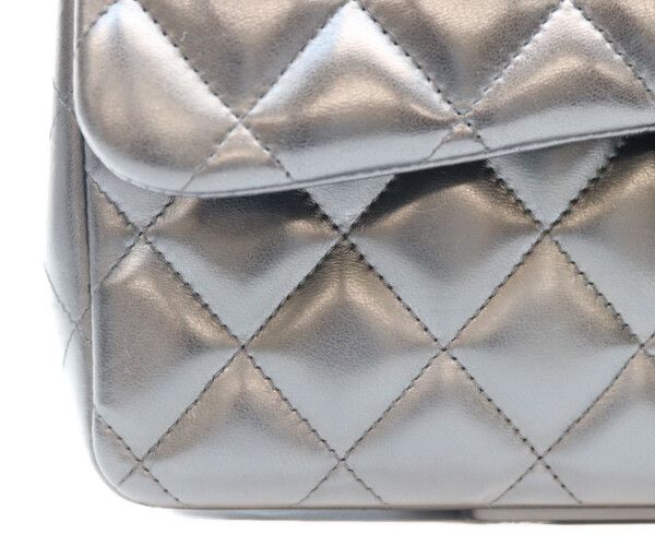 Chanel Black Lamb Silver Double Flap Maxi Quilted 30 — view 7