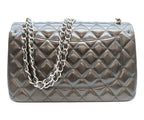 Chanel Black Lamb Silver Double Flap Maxi Quilted 30 — view 3