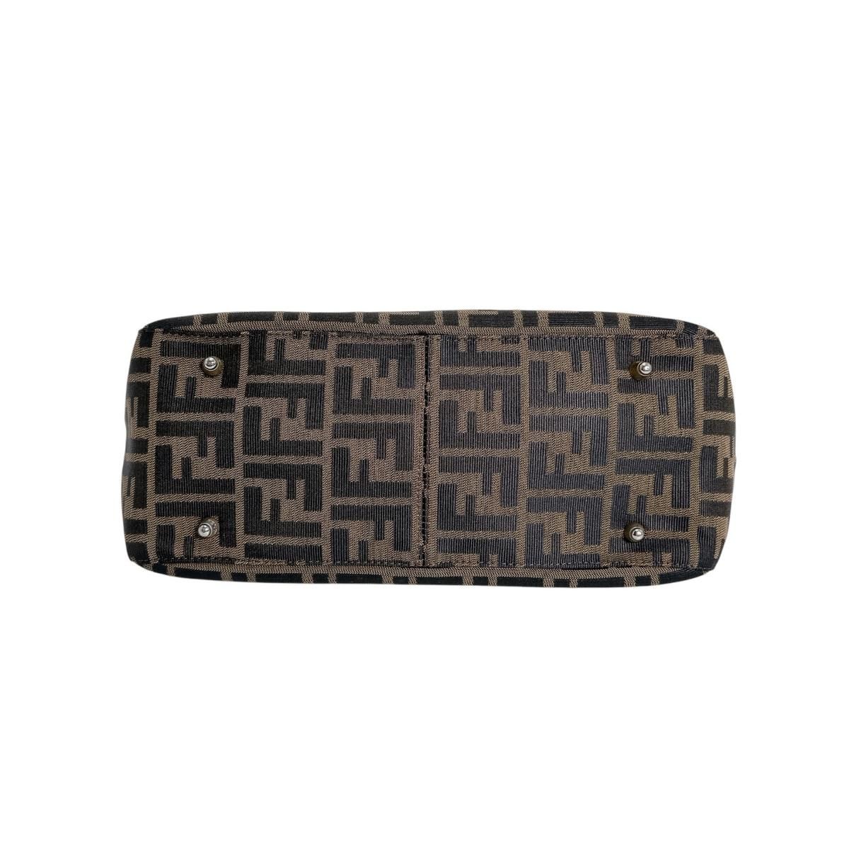 Fendi Zucca Shoulder Bag Lightweight Brown — view 4