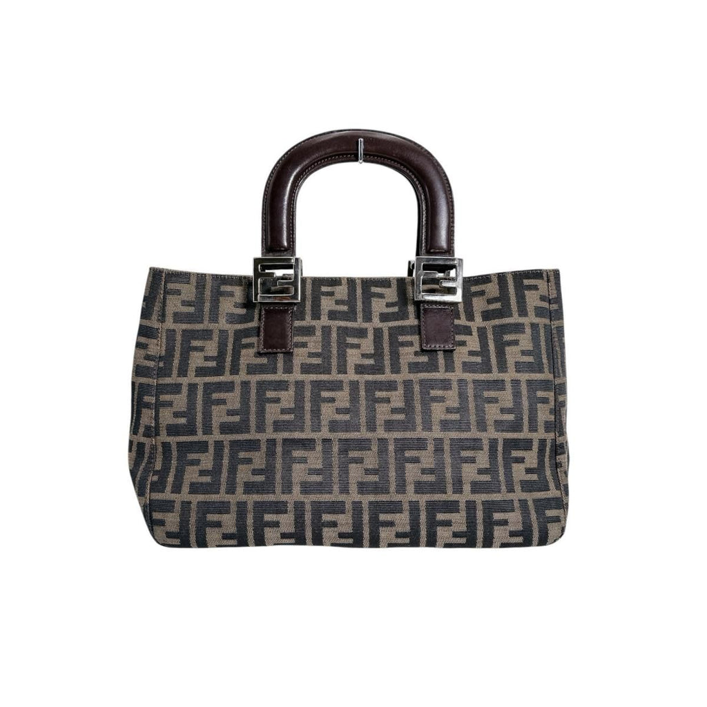Fendi Zucca Shoulder Bag Lightweight Brown