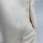 Chanel Logo Button Short Sleeve Dress Silk Ivory — view 7