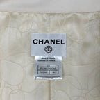 Chanel Logo Button Short Sleeve Dress Silk Ivory — view 8