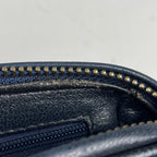 Chanel Shoulder Bag Quilted CC Logo Fringe Leather Navy — view 6