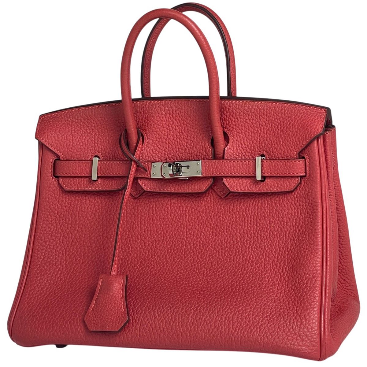 Hermes Birkin 25 Handbag Togo Rouge Pivoine