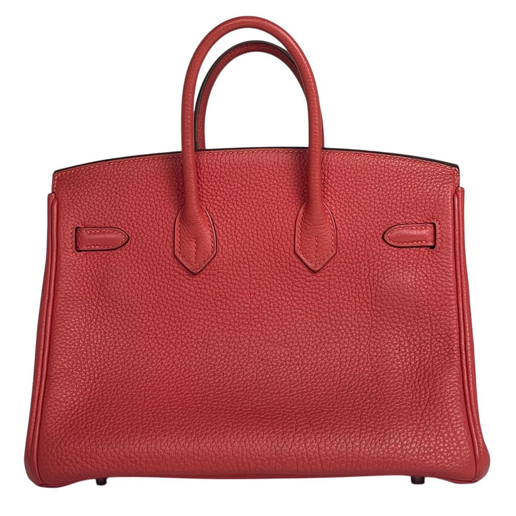 Hermes Birkin 25 Handbag Togo Rouge Pivoine — view 3