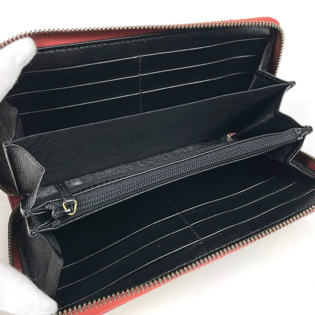 Gucci GG Marmont Zip Around Wallet Double Leather Red Multicolor — view 5