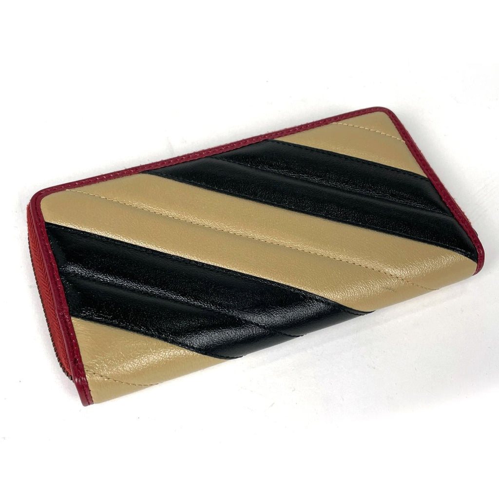 Gucci GG Marmont Zip Around Wallet Double Leather Red Multicolor — view 2