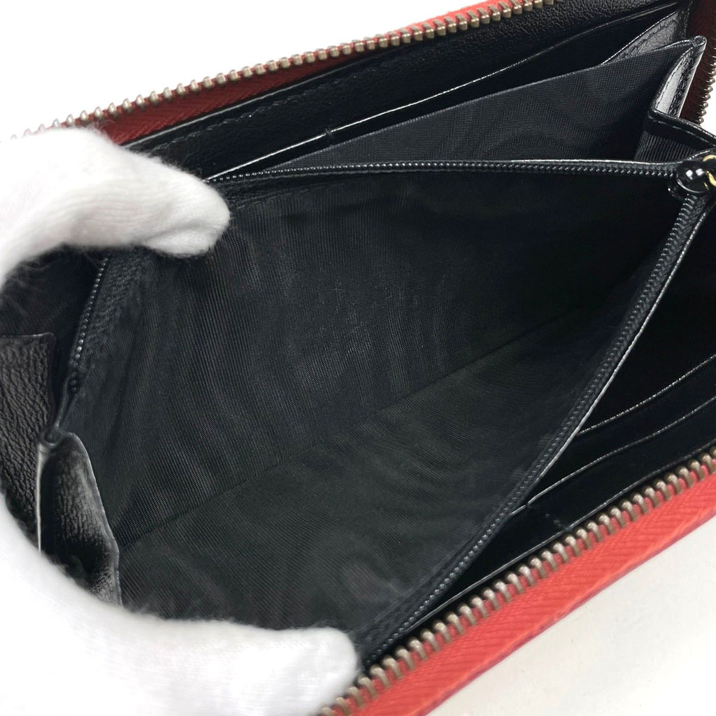 Gucci GG Marmont Zip Around Wallet Double Leather Red Multicolor — view 6
