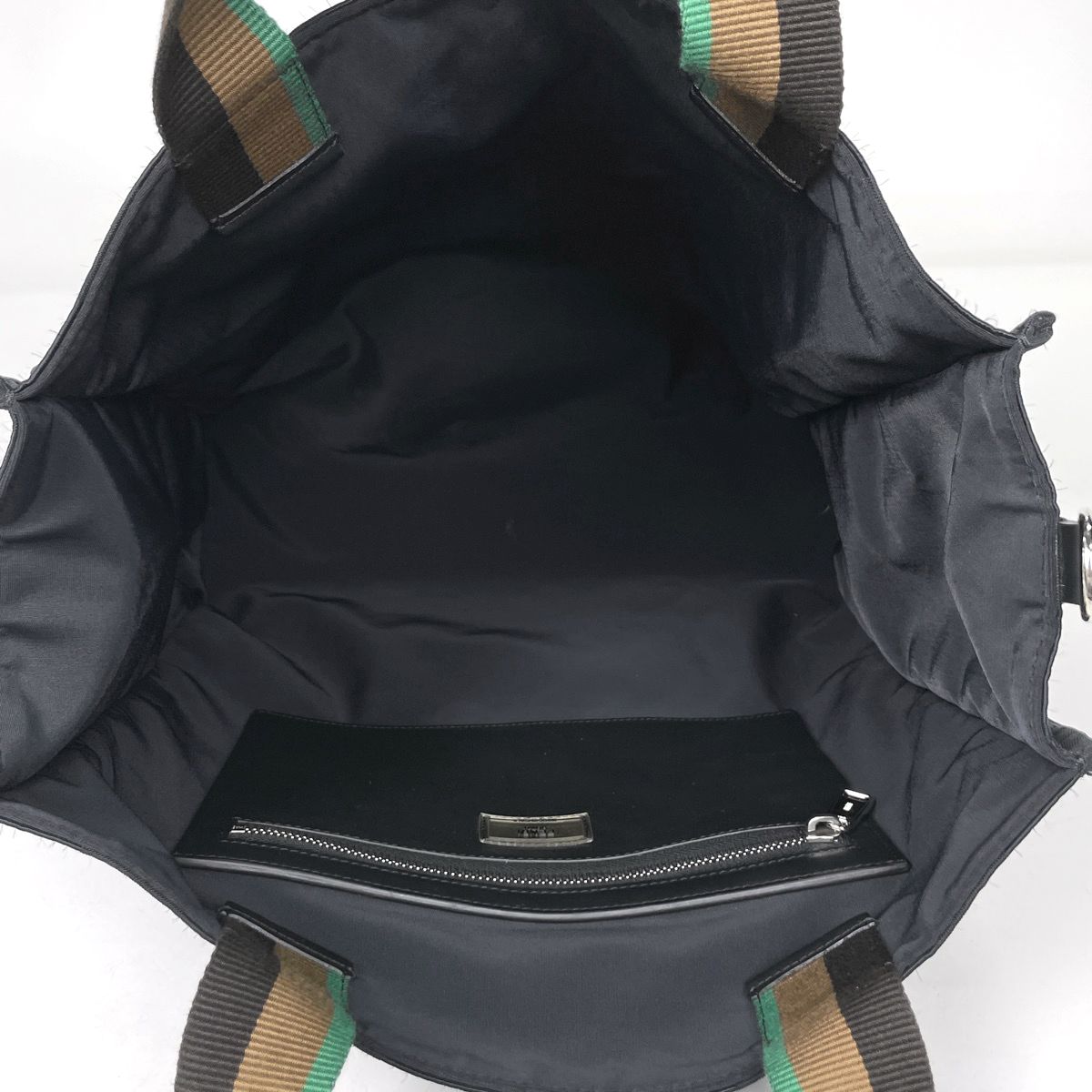 Fendi Tote Pecan Pattern 2-Way Nylon Black — view 6