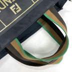 Fendi Tote Pecan Pattern 2-Way Nylon Black — view 5