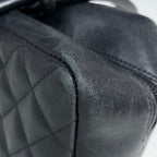 Chanel Shoulder Bag Cambon Line Bow CC Logo Quilted Leather Black — view 6