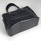 Chanel Tote CC Logo Quilted Grand Shopping GST Caviar Leather Black — view 2