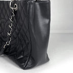 Chanel Tote CC Logo Quilted Grand Shopping GST Caviar Leather Black — view 4