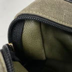 Loewe Amazona 28 Handbag Anagram Logo Suede Khaki — view 7