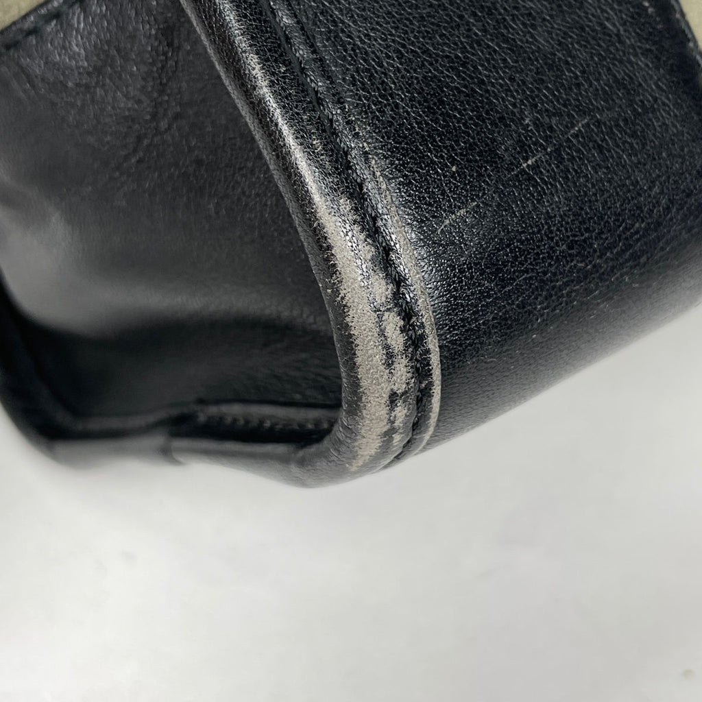Loewe Amazona 28 Handbag Anagram Logo Suede Khaki — view 3