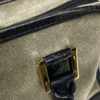 Loewe Amazona 28 Handbag Anagram Logo Suede Khaki — view 4