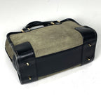 Loewe Amazona 28 Handbag Anagram Logo Suede Khaki — view 2