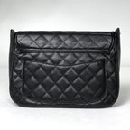 Chanel Shoulder Bag CC Logo Quilted Caviar Leather Black — view 3