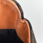 Fendi Etnico Handbag Zucca Pattern Perforated Canvas Brown — view 7