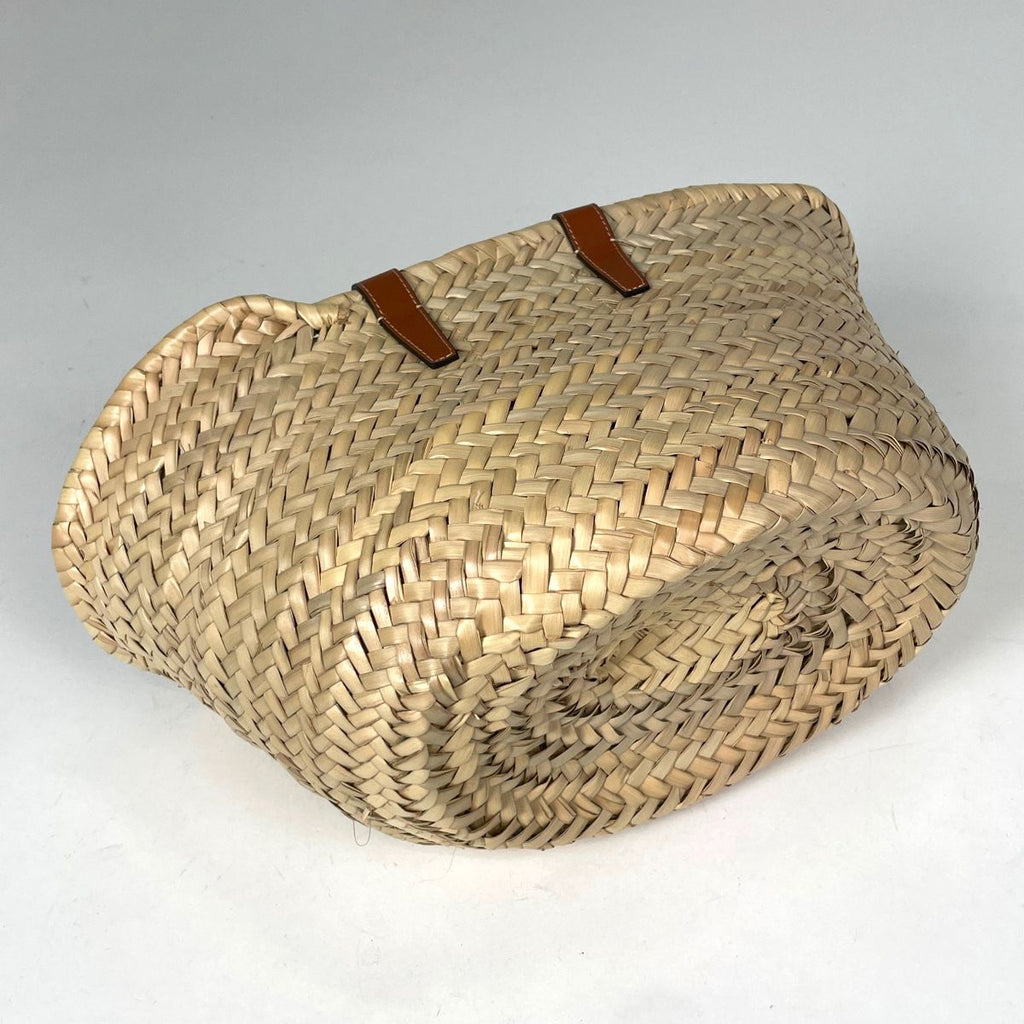 Celine Classic Pannier Tote Basket 2-Way Raffia Natural Brown — view 2