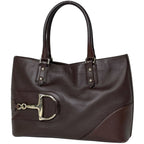 Gucci Horsebit Tote Leather Brown