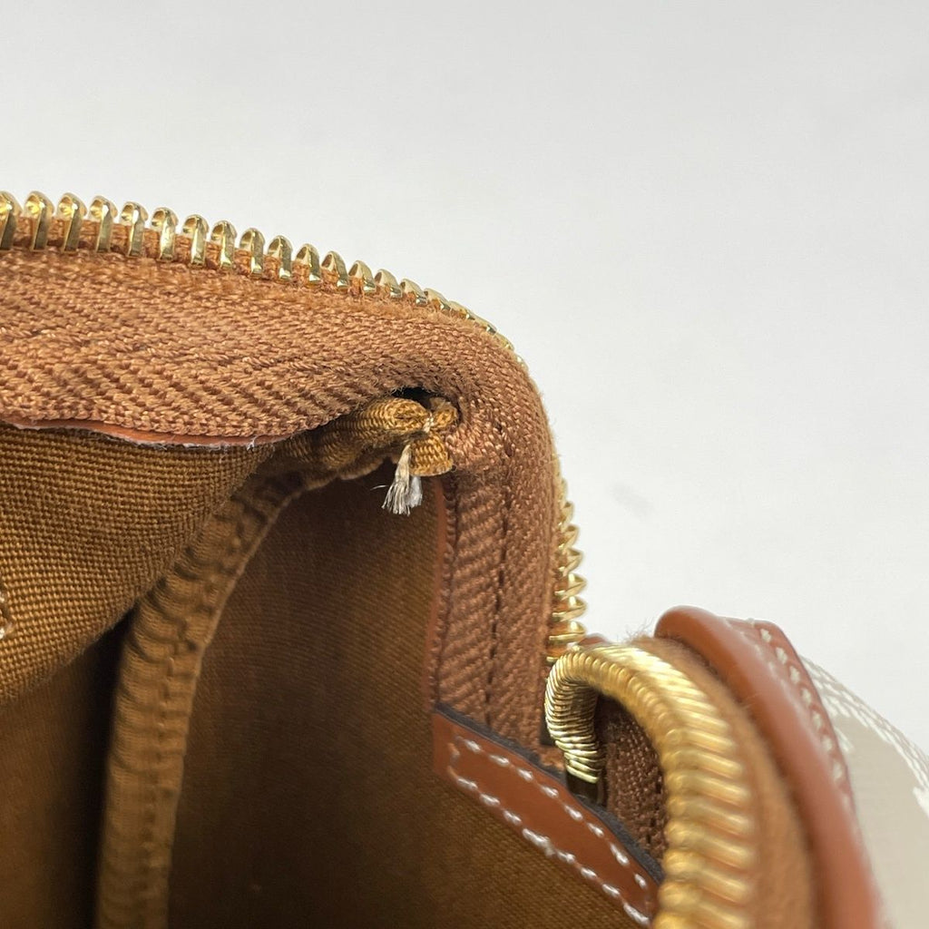 Celine Triomphe Small Boston Handbag 2-Way Beige Brown — view 7
