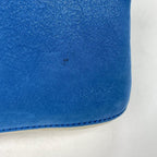Fendi Shoulder Bag Zucca Logo Leather Blue Beige — view 4