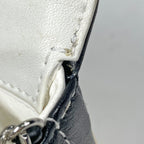 Chanel Shoulder Bag CC Logo Chocolate Bar Enamel Patent Leather White Black — view 7