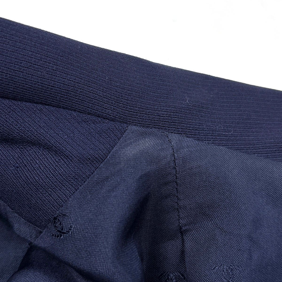 Chanel CC Logo Button Tailored Jacket Outer Wool Navy — view 6
