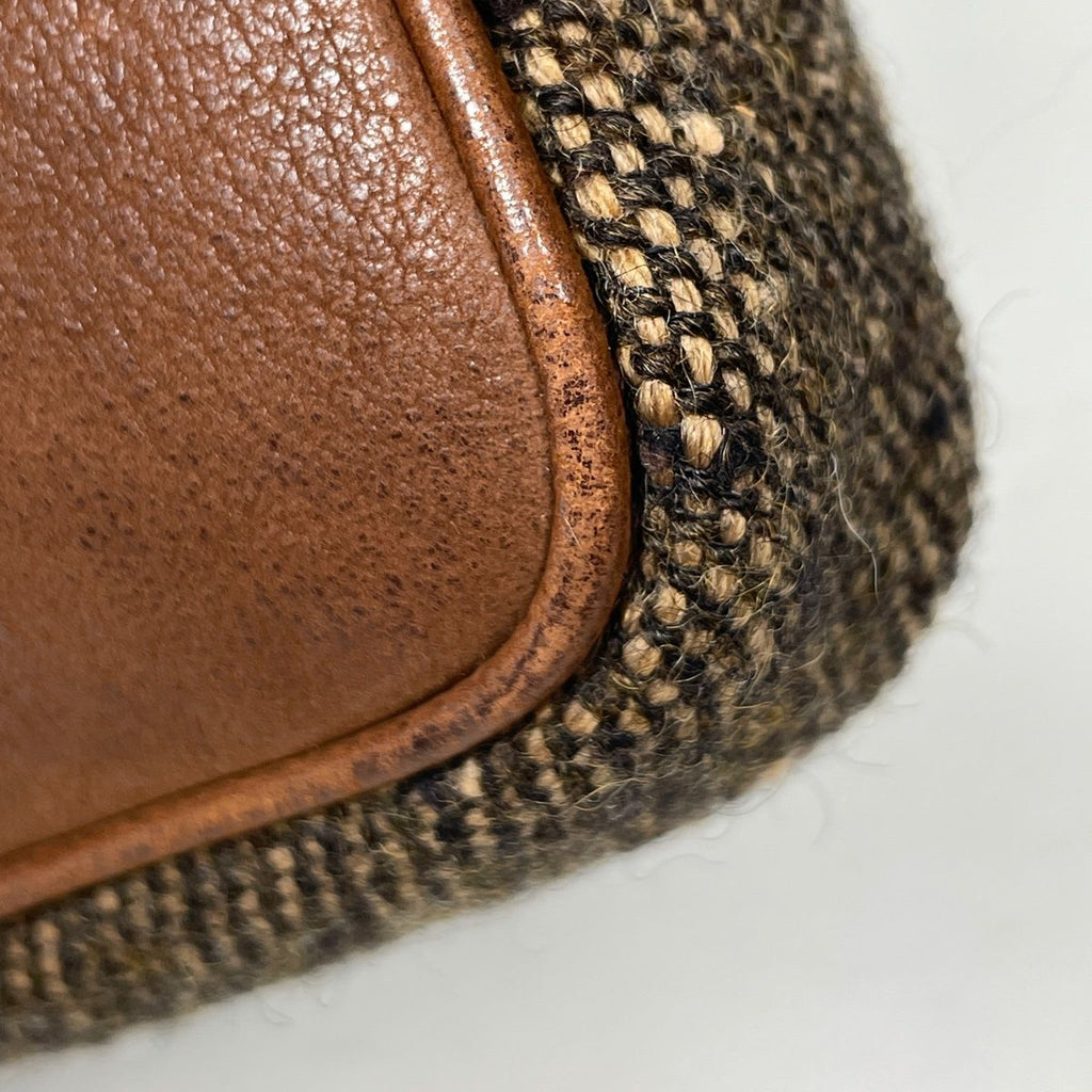 Prada Handbag 2-Way Rhinestone Fabric Brown — view 3