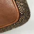 Prada Handbag 2-Way Rhinestone Fabric Brown — view 3