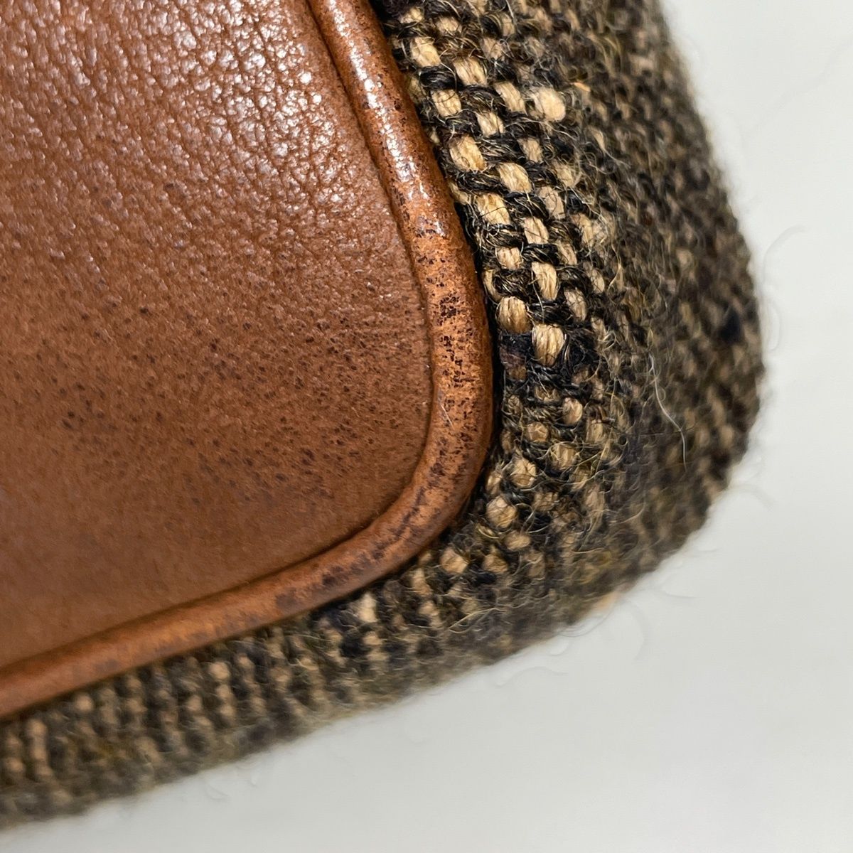Prada Handbag 2-Way Rhinestone Fabric Brown — view 3