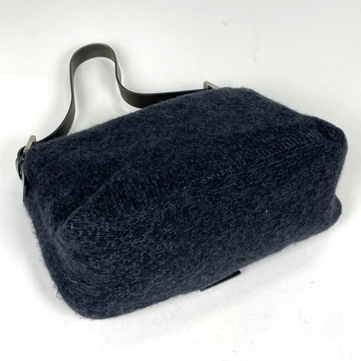 Fendi Shoulder Bag Zucca Logo Mamma Bucket Fabric Black Navy — view 2