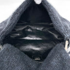 Fendi Shoulder Bag Zucca Logo Mamma Bucket Fabric Black Navy — view 8