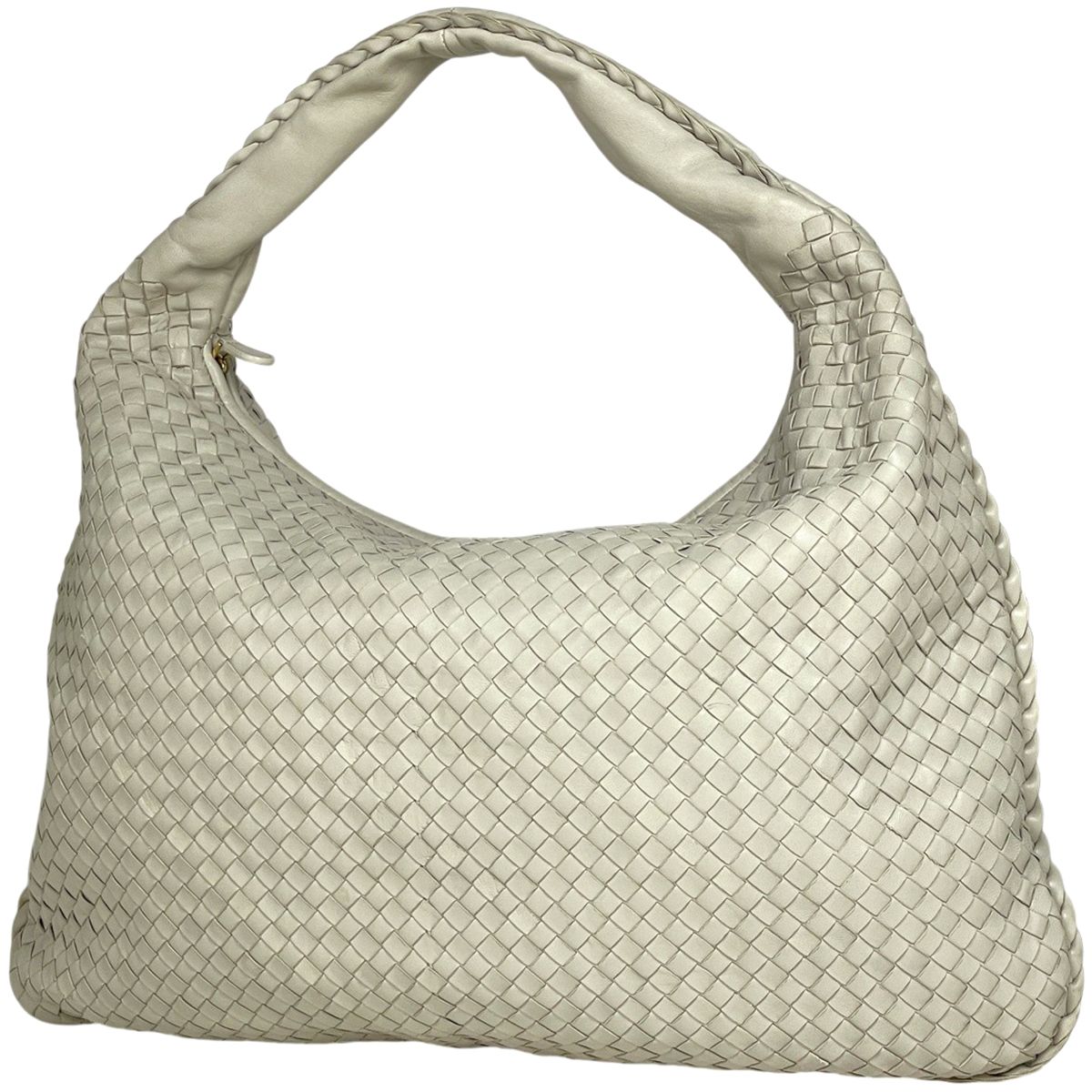 Bottega Veneta Shoulder Bag Intrecciato Leather Ivory