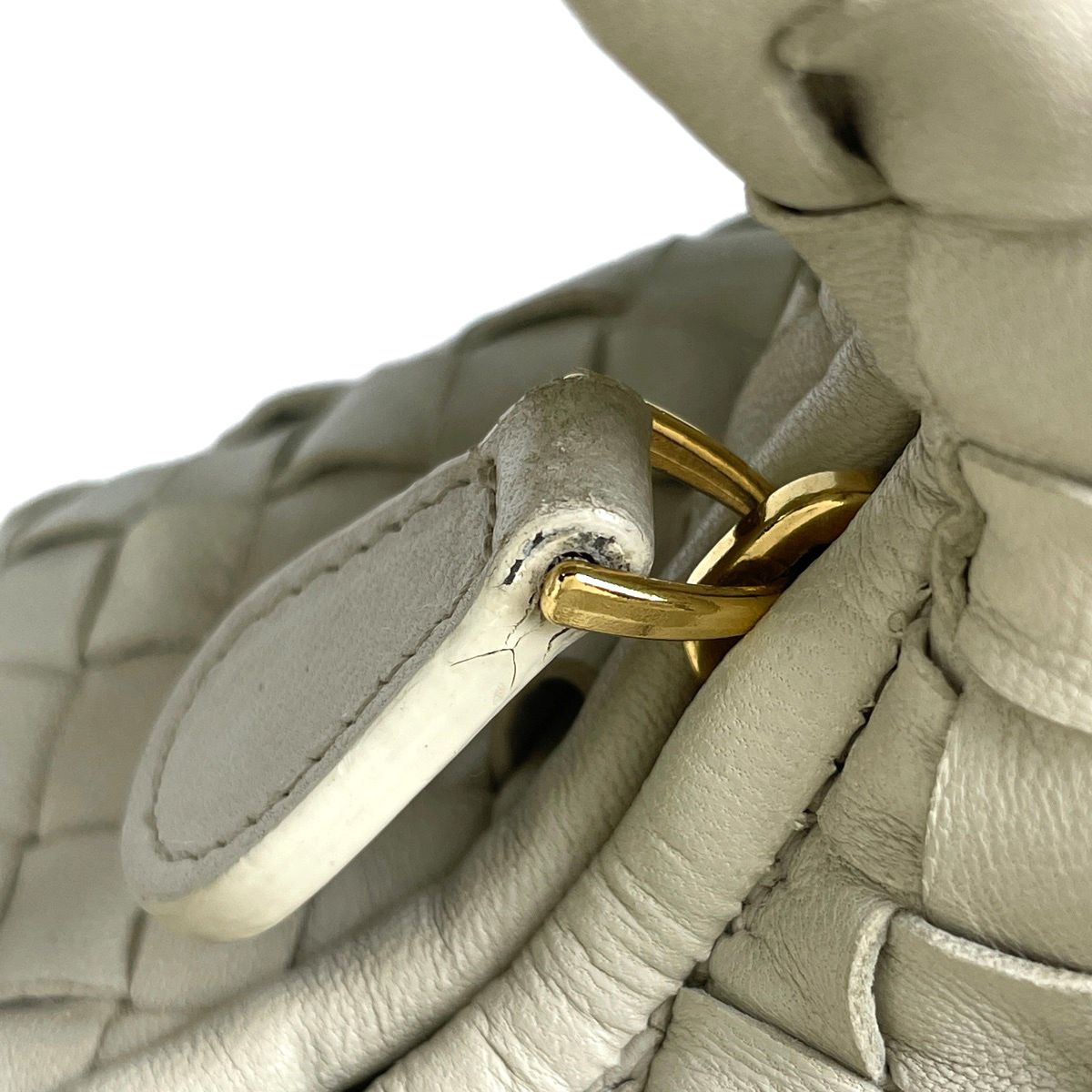 Bottega Veneta Shoulder Bag Intrecciato Leather Ivory — view 6