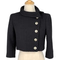 Chanel Tweed Jacket Short Length Wool Black