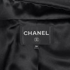 Chanel Tweed Jacket Short Length Wool Black — view 7