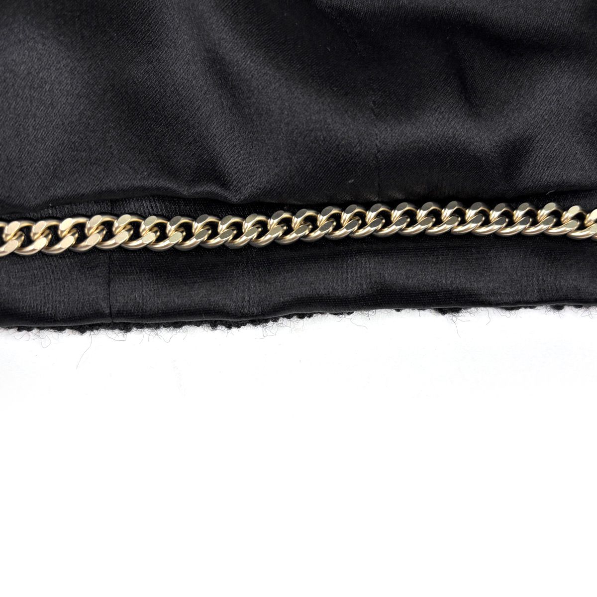 Chanel Tweed Jacket Short Length Wool Black — view 4