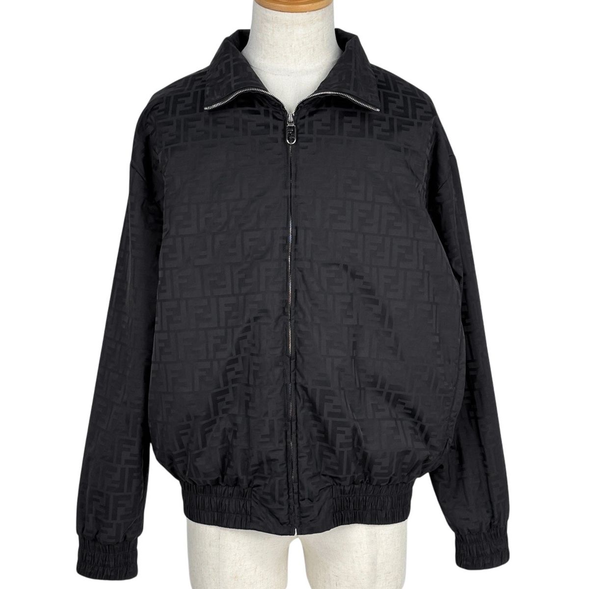 Fendi Zucca Pattern Jacket Bomber Polyester Black